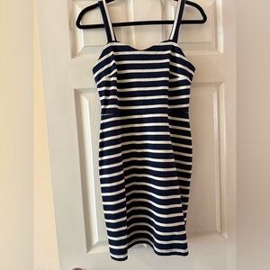 Old Navy Navy and White Striped Dress